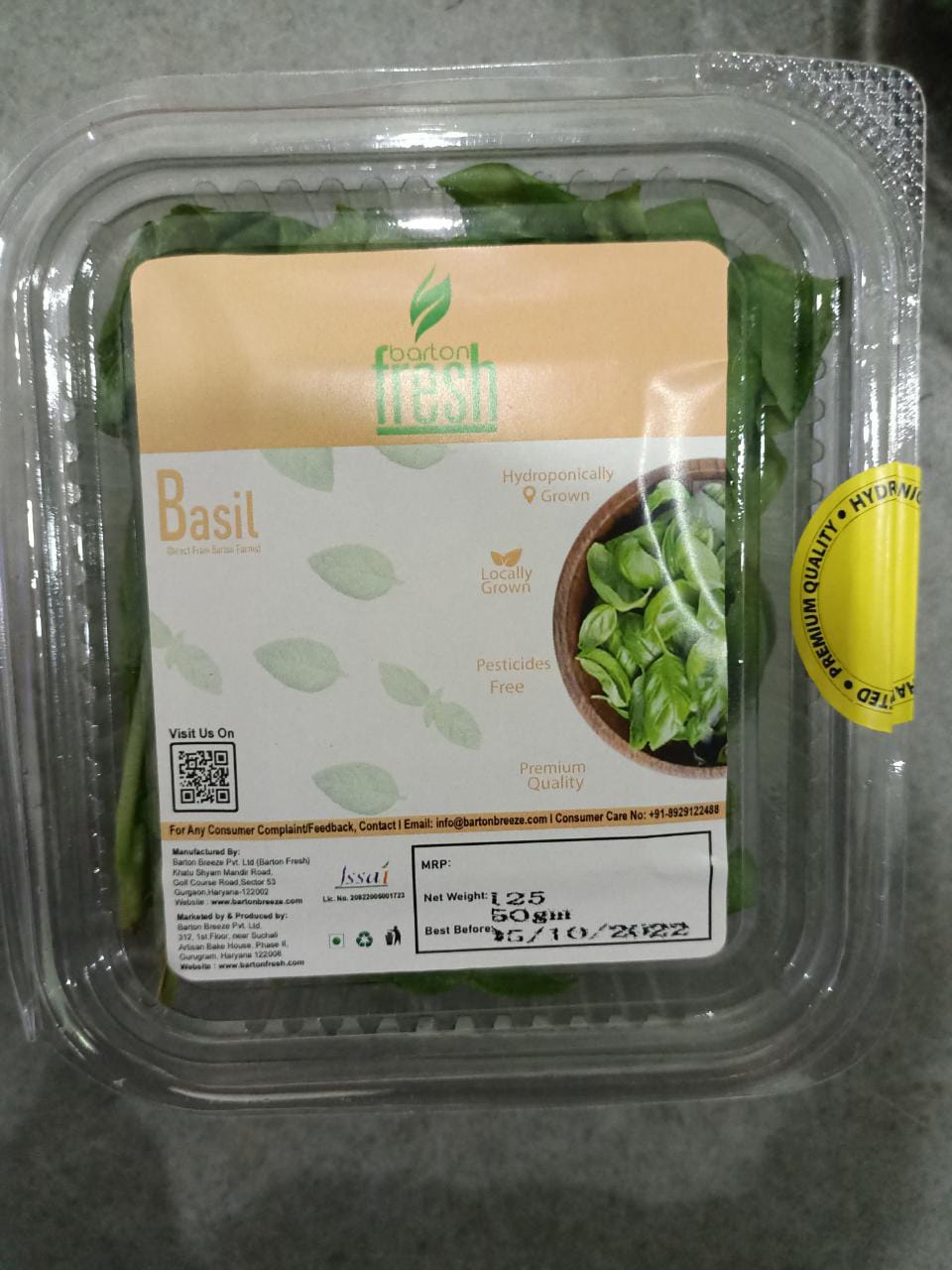 BARTON FRESH BASIL BOX (50G)