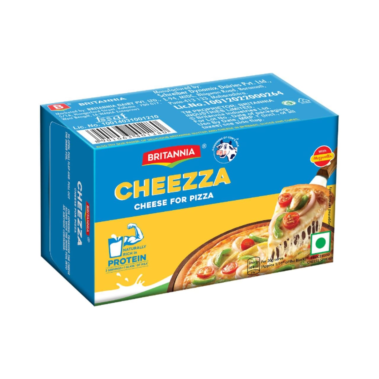 BRITANNIA CHEEZZA ( CHEESE FOR PIZZA)-400G