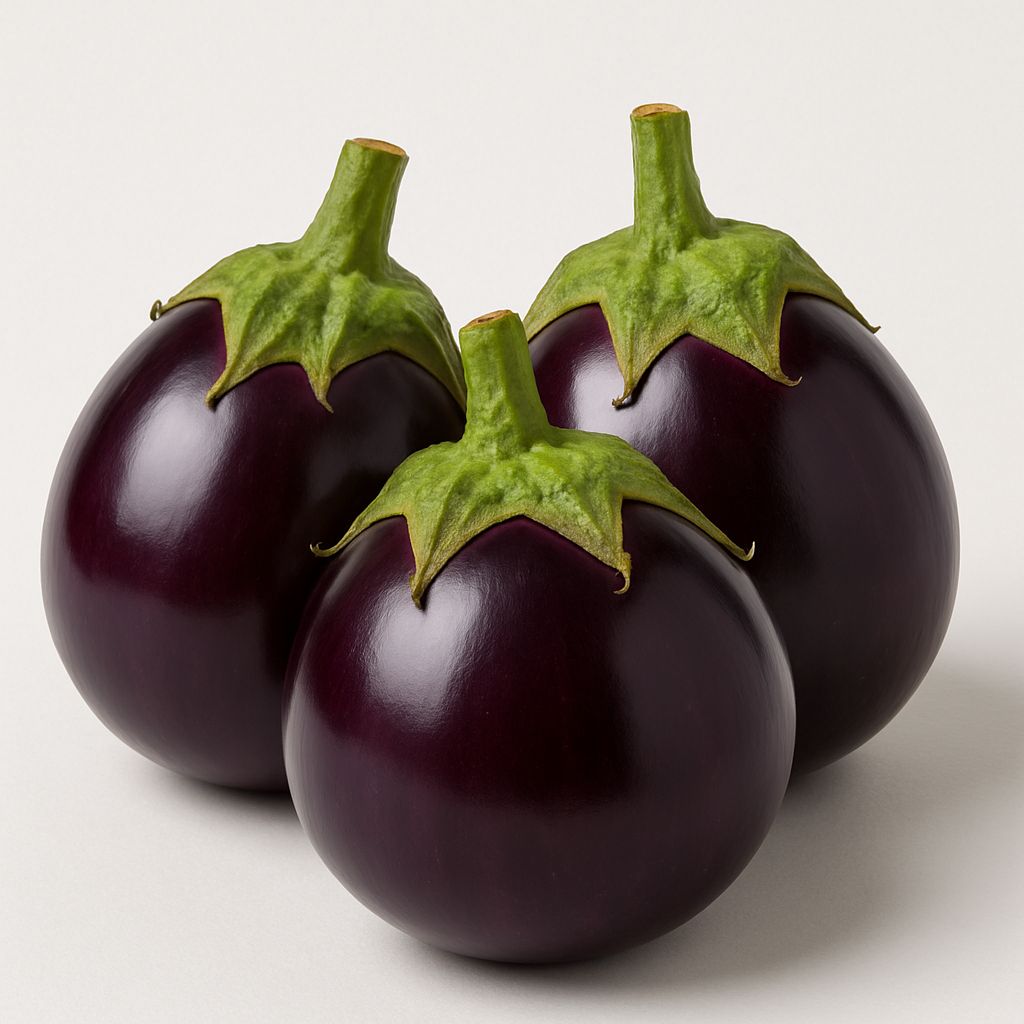 BRINJAL ROUND A GRADE  400-500GM