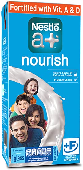 NESTLE A+ NOURISH TONED MILK 1 LTR