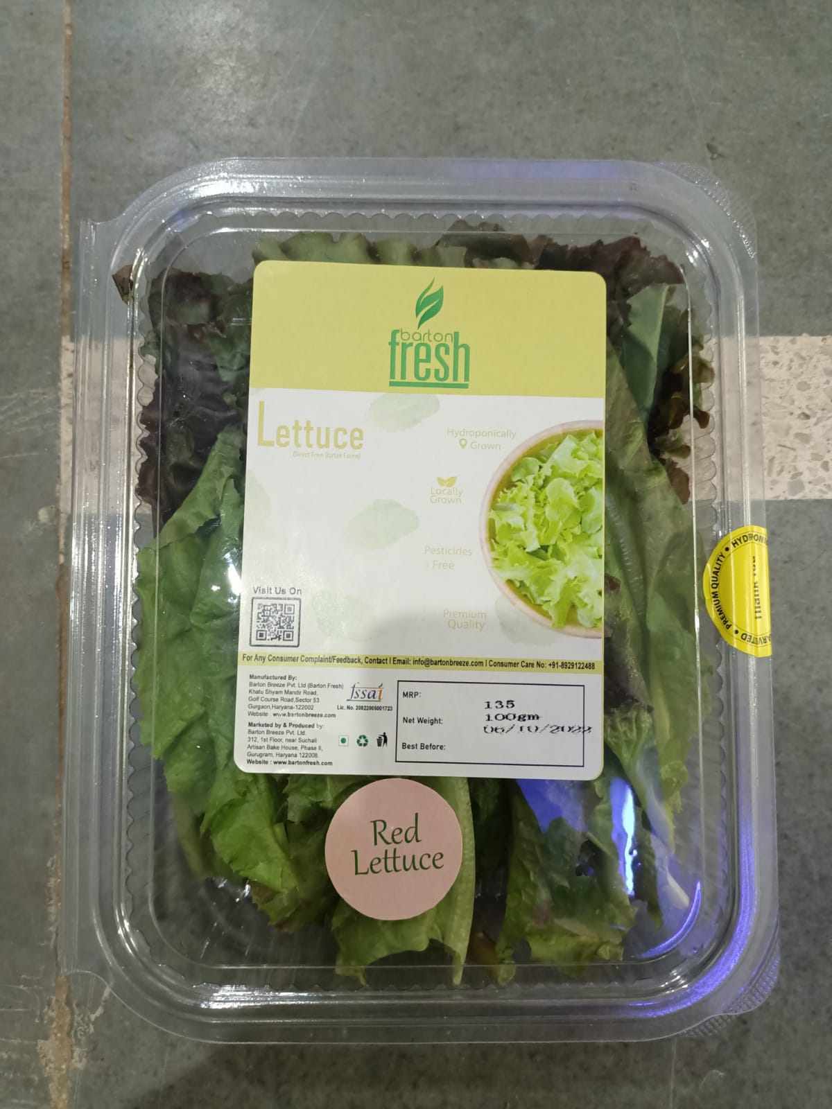 BARTON FRESH GREEN LETTUCE BOX( 100G)